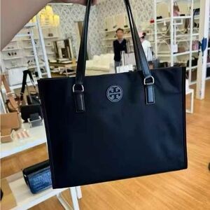 New! Tory Burch Nylon Classic Black Tote